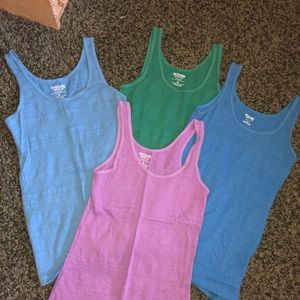 Four Mossimo Tribal Patterned Tanks